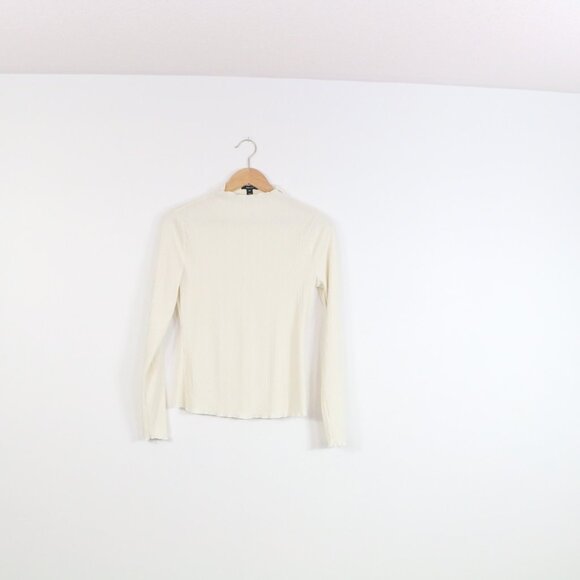 *RW&CO Mockneck White Ribbed Long Sleeve - Picture 2 of 6